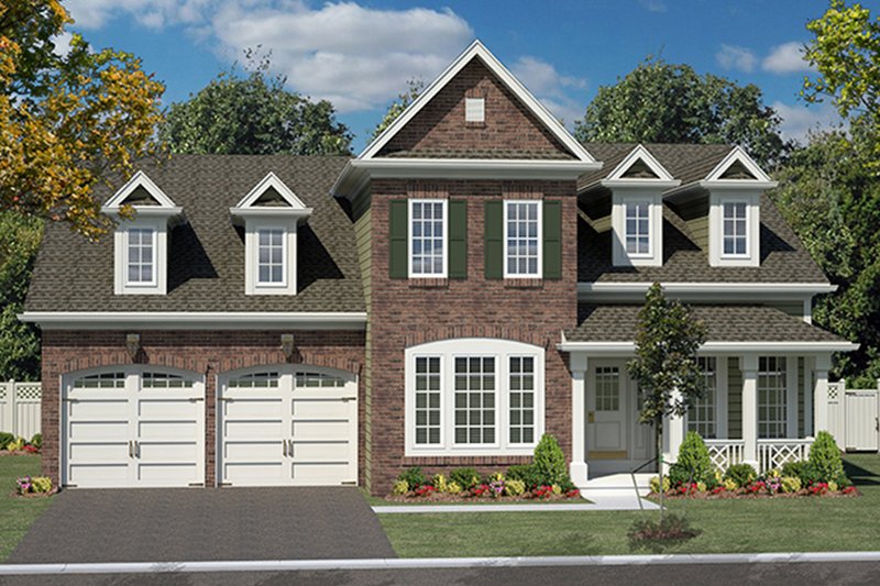 Architectural House Design - Colonial Exterior - Front Elevation Plan #316-273
