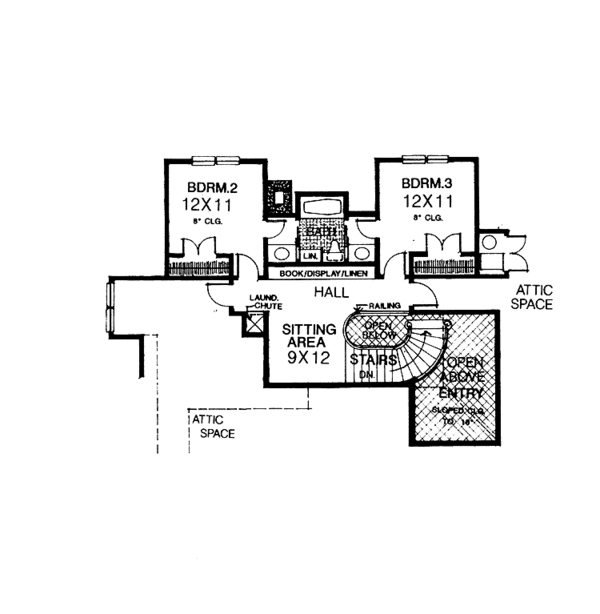 Architectural House Design - Country Floor Plan - Upper Floor Plan #310-1119