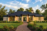 Contemporary Style House Plan - 5 Beds 4 Baths 3322 Sq/Ft Plan #80-216 Exterior 