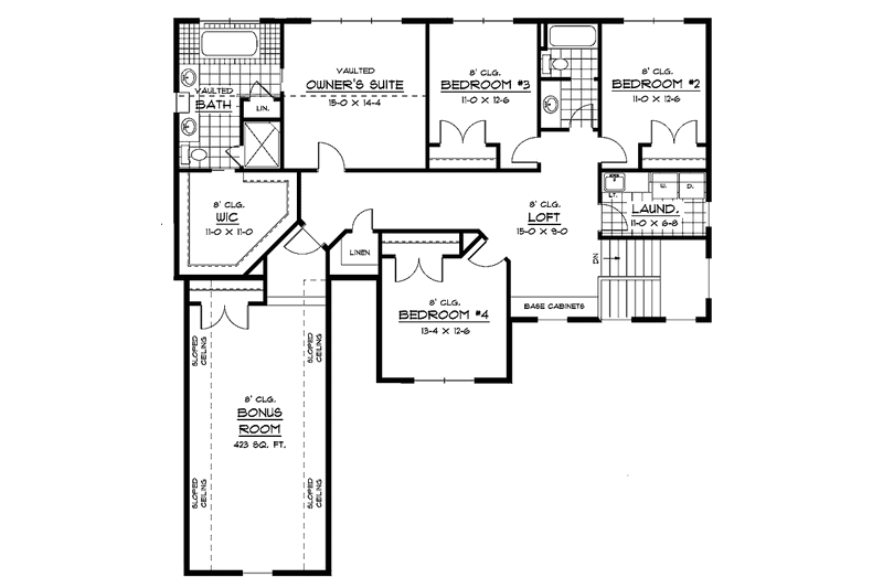 Home Plan - Floor Plan - Upper Floor for Traditional House Plan #51-670 - 4 bed, 2.5 bath