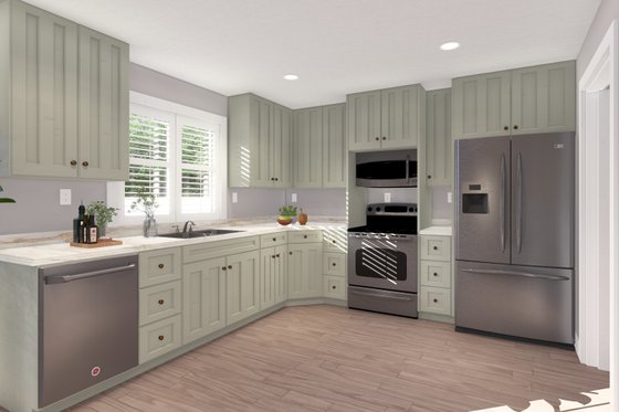 Interior - Kitchen 1 for Ranch House Plan #1060-260 - 3 bed, 2 bath