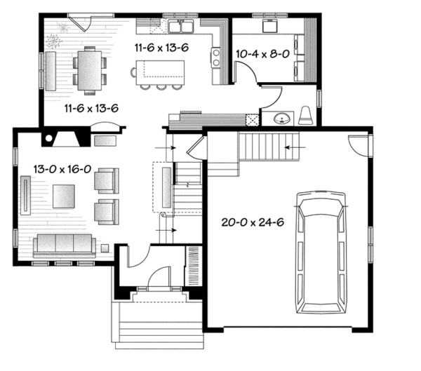Home Plan - European Floor Plan - Main Floor Plan #23-2579