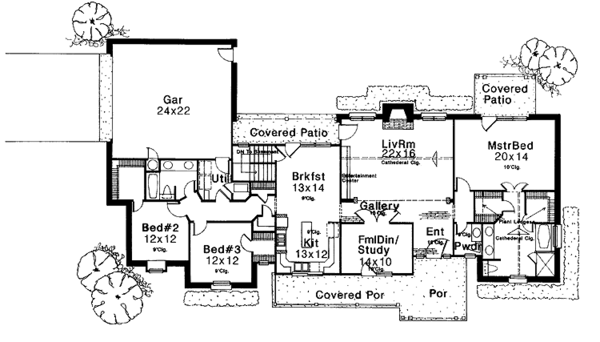 Home Plan - Victorian Floor Plan - Main Floor Plan #310-1113