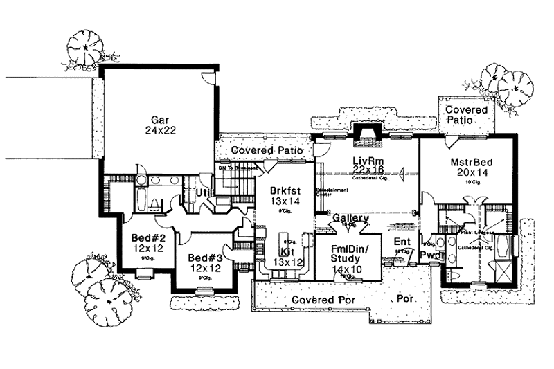 Home Plan - Floor Plan - Main Floor for Victorian House Plan #310-1113 - 3 bed, 2.5 bath