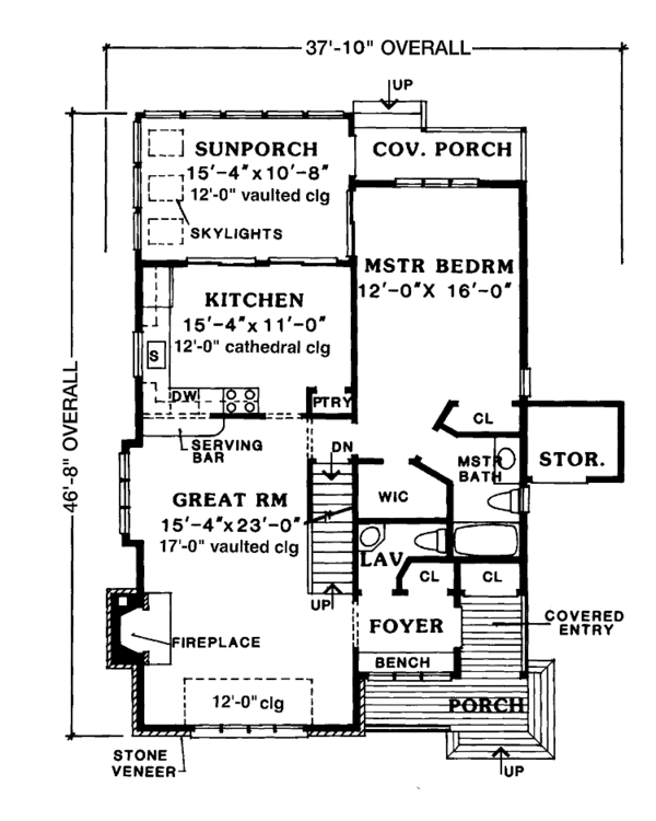 Dream House Plan - Contemporary Floor Plan - Main Floor Plan #456-106