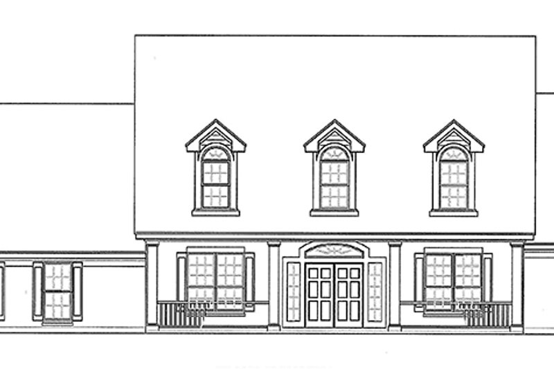 Architectural House Design - Exterior - Front Elevation 3 for Country House Plan #472-230 - 4 bed, 3.5 bath