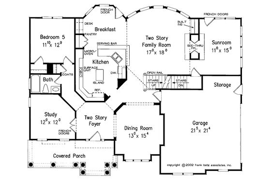 Floor Plan - Main Floor for Colonial House Plan #927-812 - 5 bed, 4 bath
