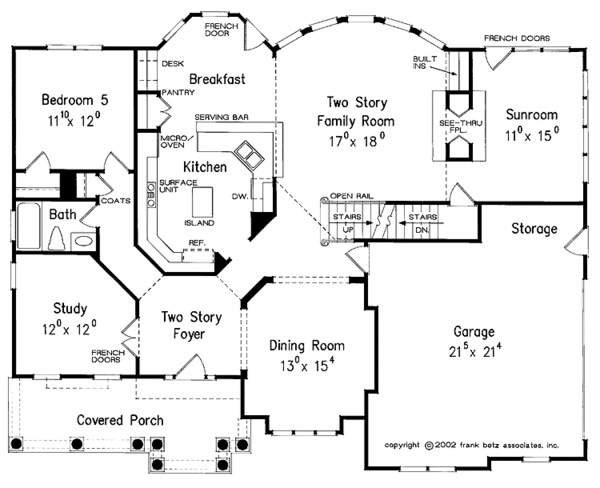 Architectural House Design - Colonial Floor Plan - Main Floor Plan #927-812