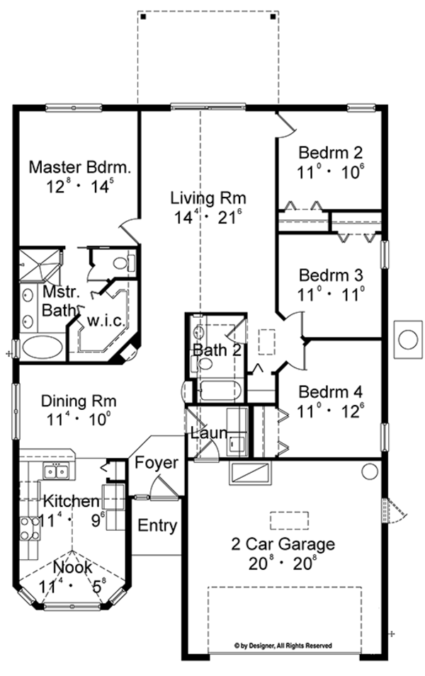 Home Plan - Mediterranean Floor Plan - Main Floor Plan #417-846