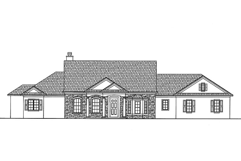 Home Plan - Mediterranean Exterior - Front Elevation Plan #999-147