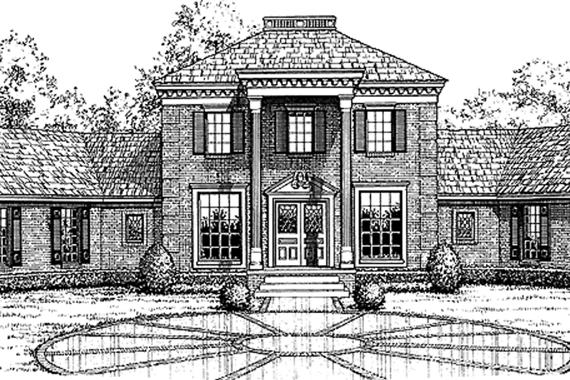 Dream House Plan - Classical Exterior - Front Elevation Plan #310-1072