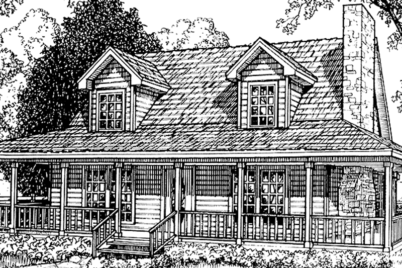 Architectural House Design - Country Exterior - Front Elevation Plan #140-183