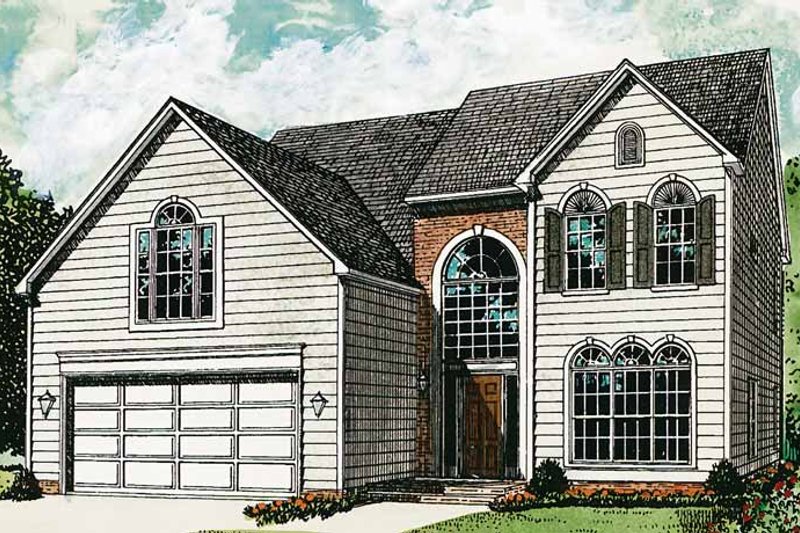 Architectural House Design - Colonial Exterior - Front Elevation Plan #453-303