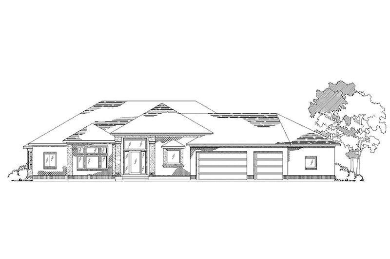 Home Plan - Exterior - Front Elevation 3 for European House Plan #945-121 - 2 bed, 2.5 bath