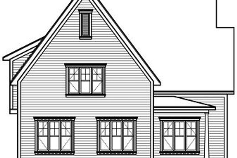 Architectural House Design - Exterior - Rear Elevation for Farmhouse House Plan #23-720 - 3 bed, 2 bath