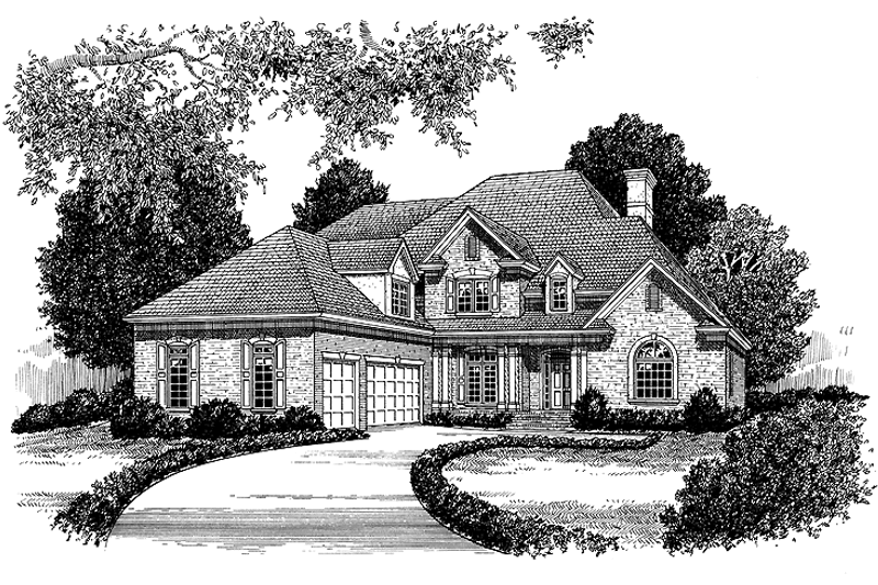 House Blueprint - Traditional Exterior - Front Elevation Plan #453-187