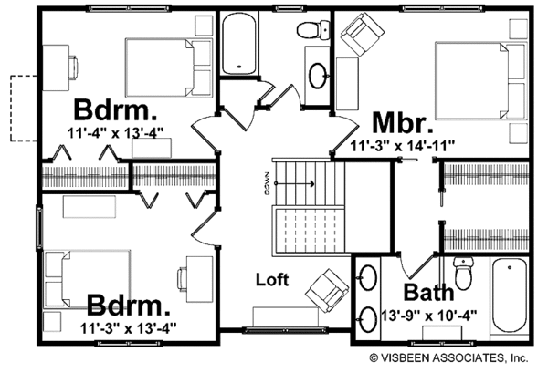 Dream House Plan - Country Floor Plan - Upper Floor Plan #928-162