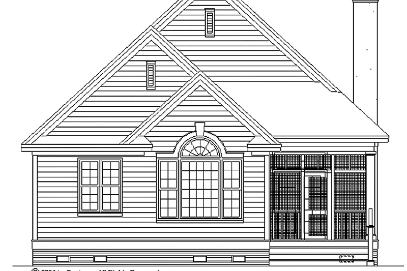 Home Plan - Exterior - Rear Elevation 1 for Craftsman House Plan #929-84 - 3 bed, 2 bath