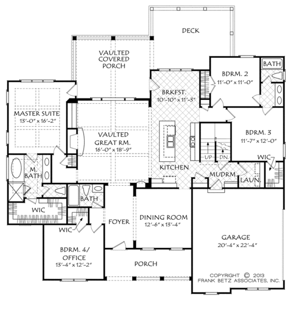 Architectural House Design - European Floor Plan - Main Floor Plan #927-961