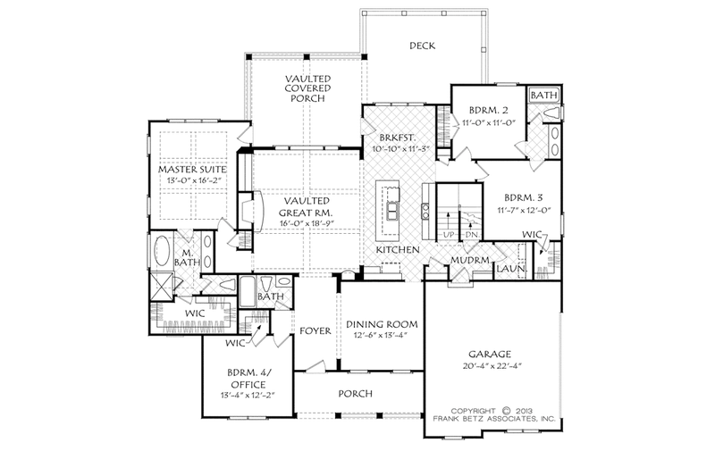 Dream House Plan - Floor Plan - Main Floor for European House Plan #927-961 - 5 bed, 4 bath