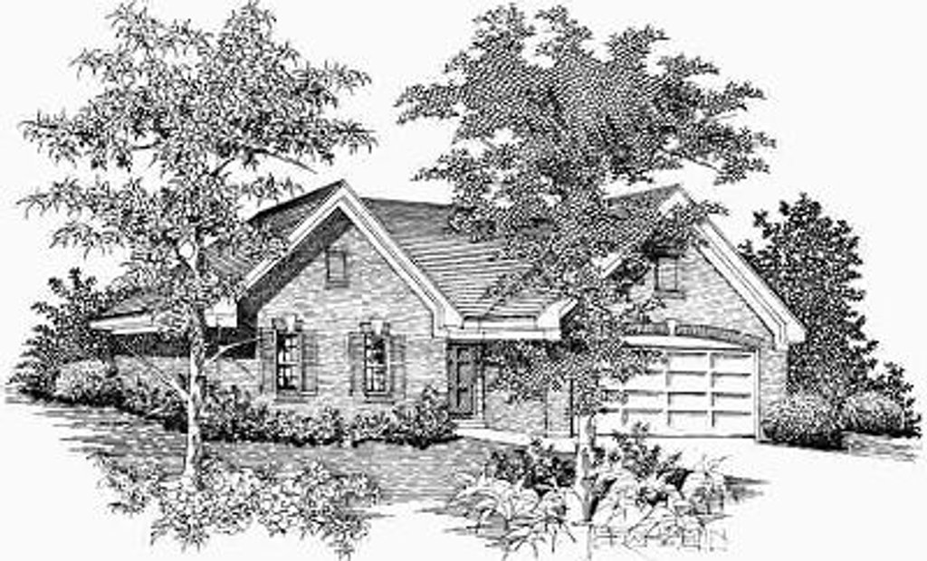 Exterior - Front Elevation 2 for Traditional House Plan #329-179 - 3 bed, 2 bath