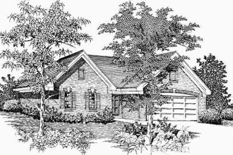 Exterior - Front Elevation 2 for Traditional House Plan #329-179 - 3 bed, 2 bath