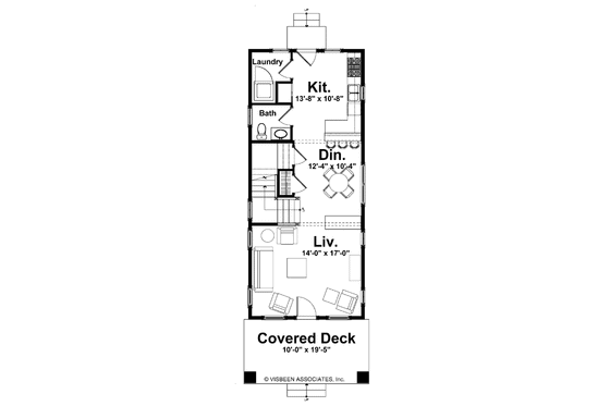 Floor Plan - Main Floor for Craftsman House Plan #928-174 - 2 bed, 1.5 bath