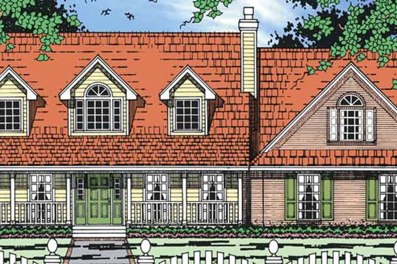 Architectural House Design - Country Exterior - Front Elevation Plan #42-684