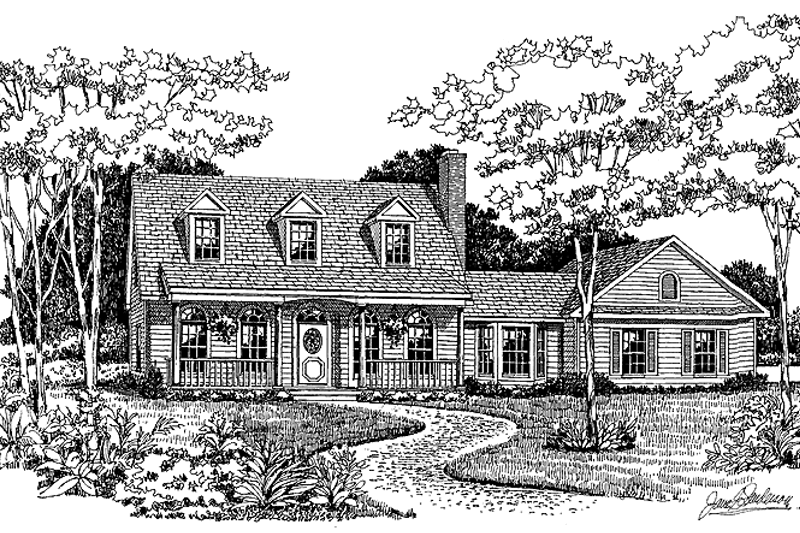 Home Plan - Country Exterior - Front Elevation Plan #314-204