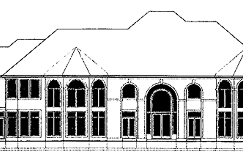 Dream House Plan - Exterior - Rear Elevation for European House Plan #48-768 - 5 bed, 5 bath
