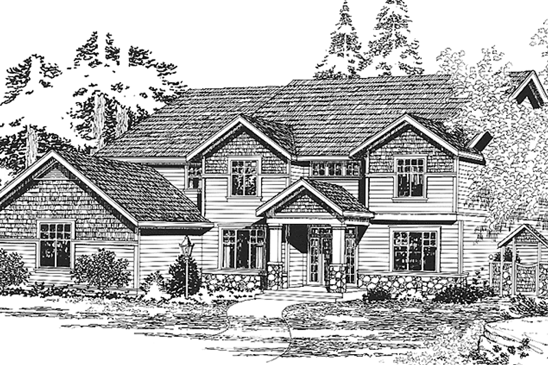 Home Plan - Traditional Exterior - Front Elevation Plan #966-39