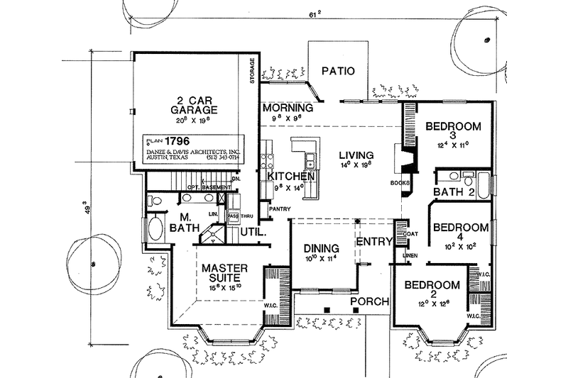 Home Plan - Floor Plan - Main Floor for Country House Plan #472-32 - 4 bed, 2 bath