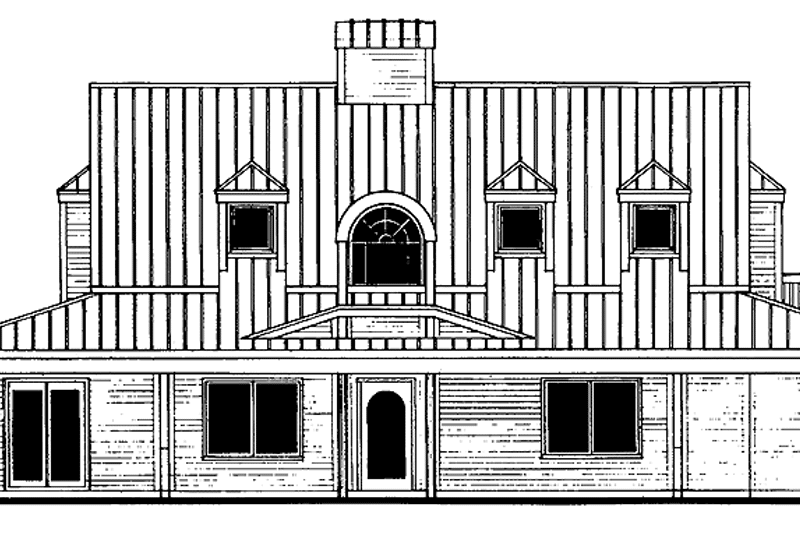 House Plan Design - Exterior - Rear Elevation for Country House Plan #72-928 - 3 bed, 3 bath