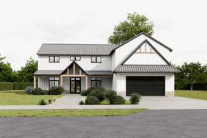 Barndominium Exterior - Front Elevation Plan #1112-1