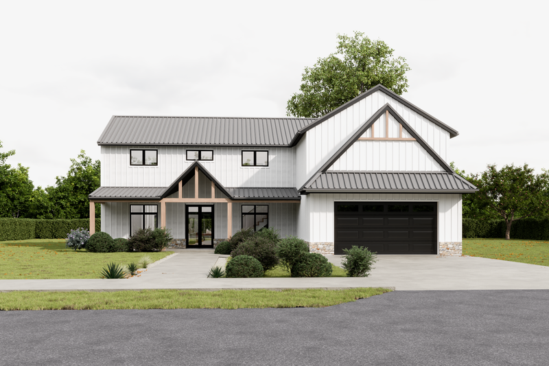 Barndominium Style House Plan - 4 Beds 3.5 Baths 2587 Sq/Ft Plan #1112-1