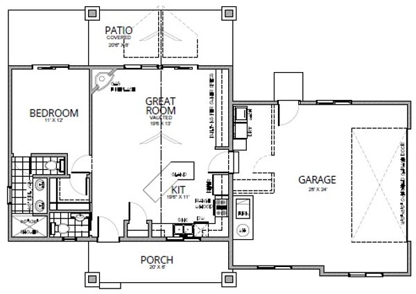 Architectural House Design - Farmhouse Floor Plan - Main Floor Plan #112-170