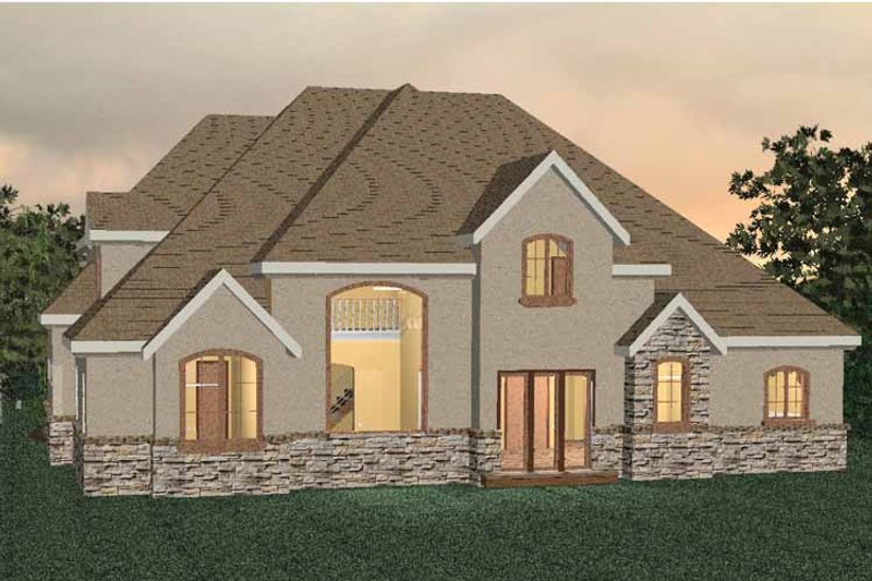 Architectural House Design - Exterior - Rear Elevation 1 for Country House Plan #937-10 - 5 bed, 5.5 bath
