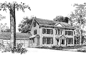 House Design - Exterior - Front Elevation for Classical House Plan #1016-22 - 4 bed, 3.5 bath