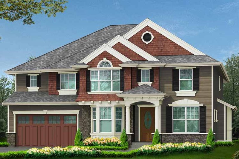 Home Plan - Exterior - Front Elevation 3 for Craftsman House Plan #132-441 - 4 bed, 3.5 bath