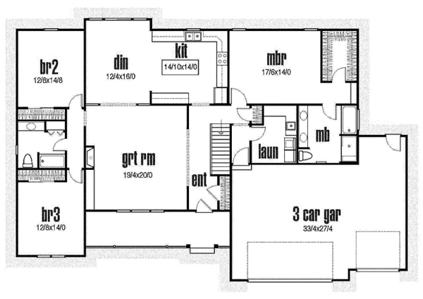 Home Plan - Traditional Floor Plan - Main Floor Plan #435-13