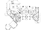 Mediterranean Style House Plan - 4 Beds 4.5 Baths 5804 Sq/Ft Plan #930-323 