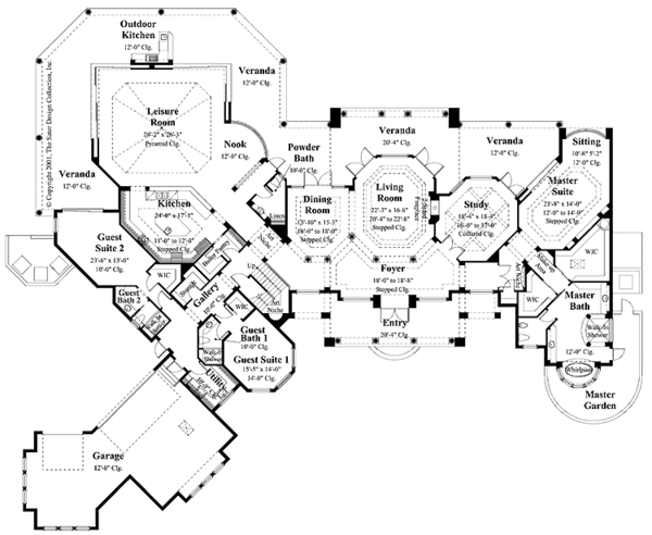 Dream House Plan - Mediterranean Floor Plan - Main Floor Plan #930-323