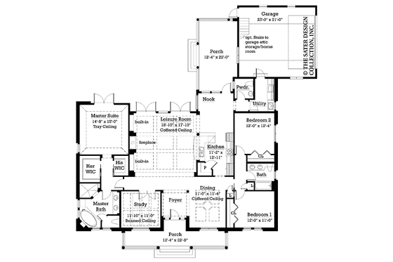 Floor Plan - Main Floor for Country House Plan #930-217 - 3 bed, 2.5 bath