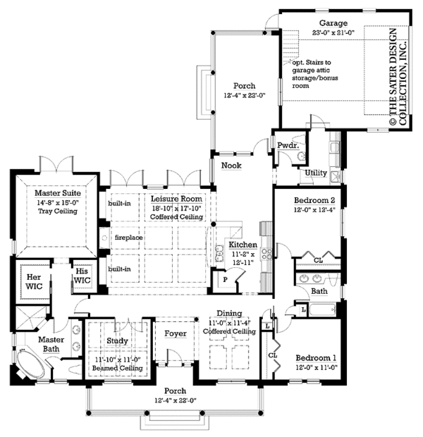 Home Plan - Country Floor Plan - Main Floor Plan #930-217