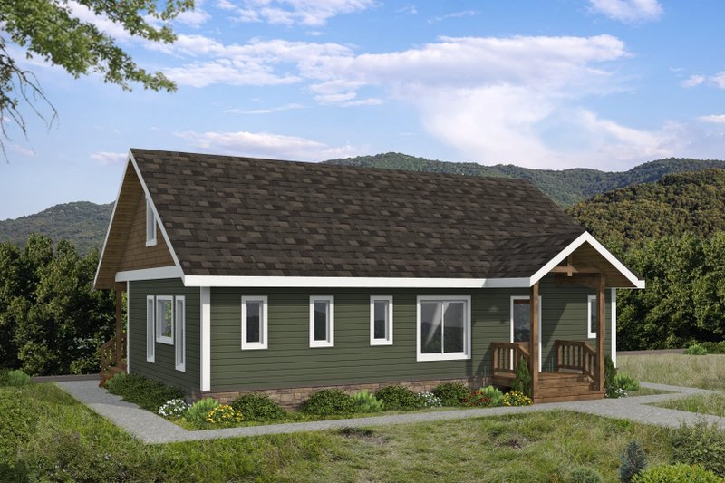 Dream House Plan - Craftsman Exterior - Front Elevation Plan #117-1020