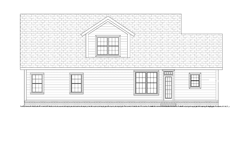 House Blueprint - Exterior - Rear Elevation for Traditional House Plan #513-2098 - 3 bed, 2.5 bath