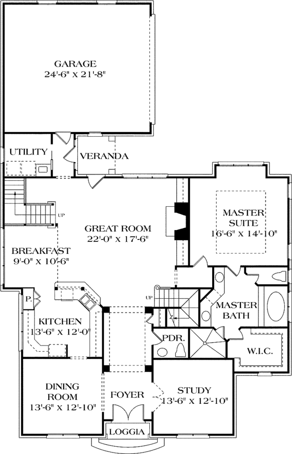 Dream House Plan - Country Floor Plan - Main Floor Plan #453-437