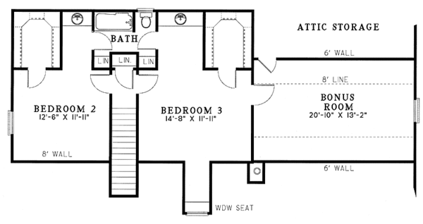 House Plan Design - Colonial Floor Plan - Upper Floor Plan #17-2728