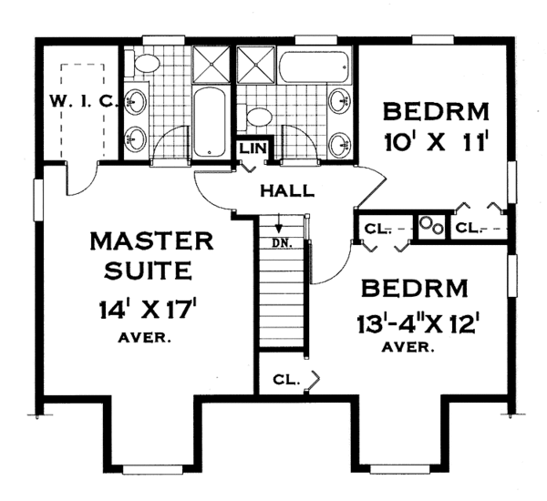 Home Plan - Country Floor Plan - Upper Floor Plan #3-284