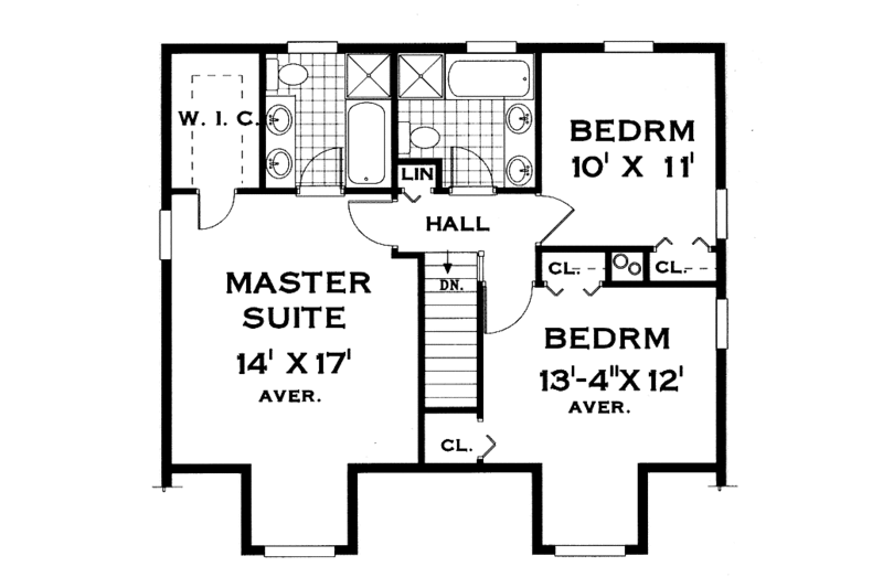 Dream House Plan - Floor Plan - Upper Floor for Country House Plan #3-284 - 4 bed, 2.5 bath
